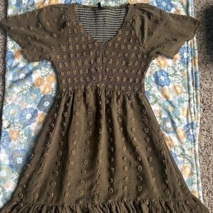 Sage Green Zattcas Dress Women's small v-neck